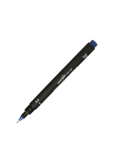 Uni-ball Çizim Kalemi Akrilik Uçlu Fine Line Pin 0.2 Mm Mavi