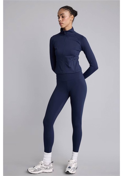 Defacto Ultra Yumuşak Beli Saran Sporcu İndigo Kadın Tayt H5292ax/ın187