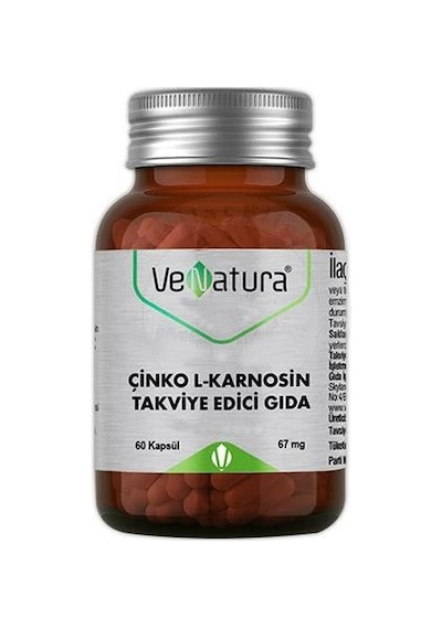 Venatura Çinko L-Karnosin 67mg 60 Kapsül