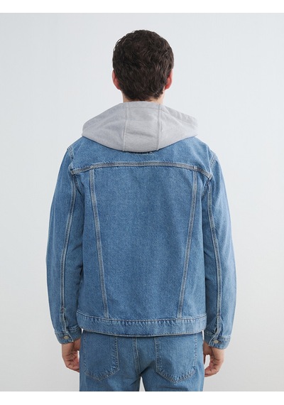 Lcw Jeans İndigo Standart Kalıp Kapüşonlu Erkek Jean Mont