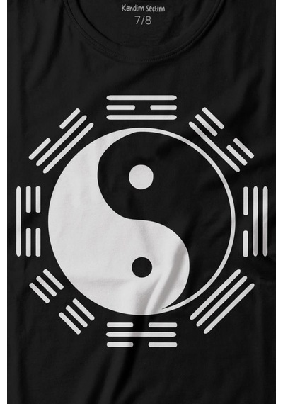 Kendim Seçtim Siyah Ve Beyaz Ying Yang Pokemon Minimal Baskılı Tişört Çocuk T-shirt 001