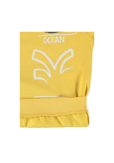 Silversun Kids Silversun Ocean Baskılı 8-13 Yaş Sweatshirt - Sarı