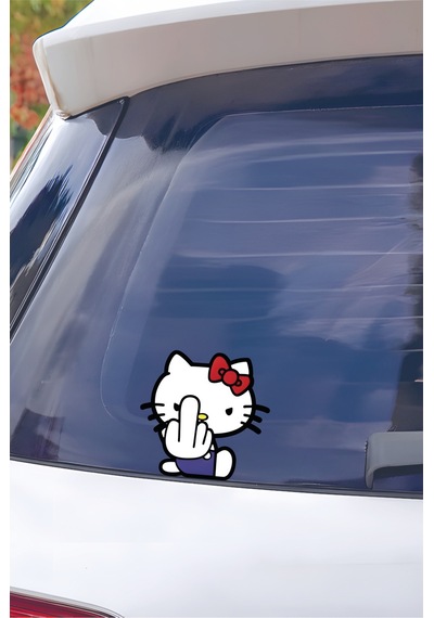 Hello Sticker 13,5x13 Cm Su Geçirmez Yüksek Çözünürlüklü Araba Laptop Oto Motor Kask Sticker