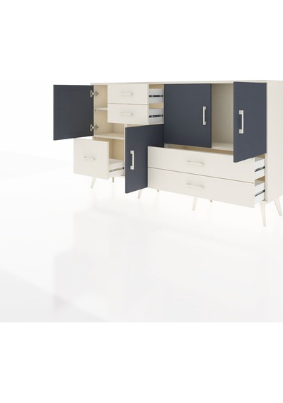 Arges Konsol 4 Raflı 5 Çekmeceli 4 Kapaklı 176x30x99 Aytaşı-antrasit/aytaşı Antrasıt/aytası - Aytası Arges Konsol 4 Raflı 5 Çekmeceli 4 Kapaklı 176x30x99 Aytaşı-antrasit/aytaşı Antrasıt/aytası - Aytası