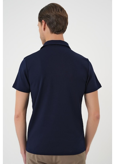 Efor Comfort Fit Polo Yaka Esnek Pamuk Casual Lacivert Tişört Ts 886 Lacivert
