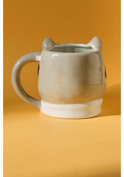 Karaca Anımal Buldog Mug Açık Kahverengi - Beyaz