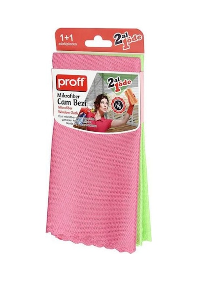 Grimorlife 2 Li Iz Bırakmayan Mikrofiber Cam Temizlik Bezi 40x40 Cm - Cam, Araba, Mutfak, Fiber Temizleme Bezi
