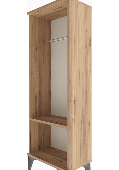 Arges Dolap Tek Raflı Tek Askılı 44x30x134 Çam-çam Çam