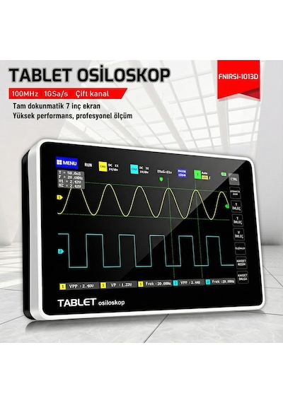 Fnırsı Ads1013d 100mhz 2 Kanal 1gsa/s Dijital Dokunmatik Tablet Osiloskop