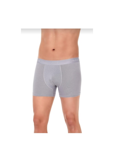Yıldız 41 Erkek Likralı Boxer Gri 10 Adet 001