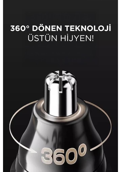 Torima Gt-2220a Siyah Taşınabilir Elektrikli Usb Şarj Edilebilir Burun Kılı Kesme Makinesi 30 Dk