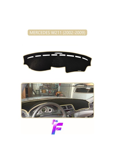 Mercedes W211 2002-2009 Uyumlu Torpido Örtüsü Yansıma Önleyici Kolay Montaj Tam Koruma H25 Torpido Halısı