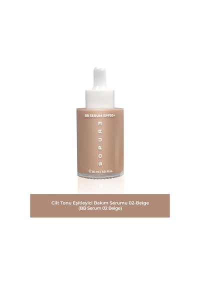 Sopure Cilt Tonu Eşitleyici Renkli BB Serum 02 Beige