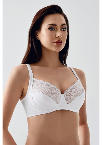 New Bra Kadın D Kap Dantelli Toparlayıcı Sütyen Beyaz 6000 Beyaz