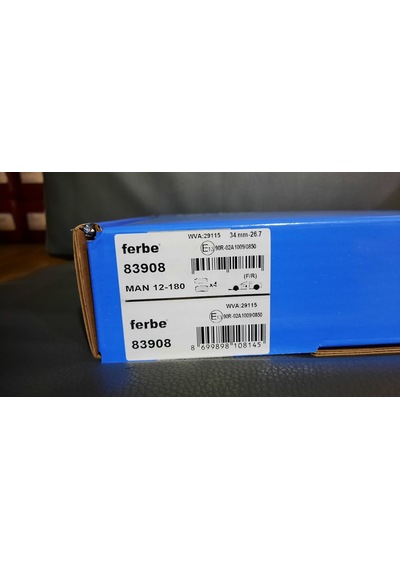 Ferbe 83908 Beşer 3908 Mercedes Atego Man 12-180 OTOKAR SULTAN Fren Balatası