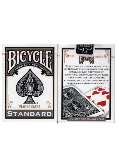 Bicycle Standart Index Siyah Black Standard Oyun Kağıdı Kartları