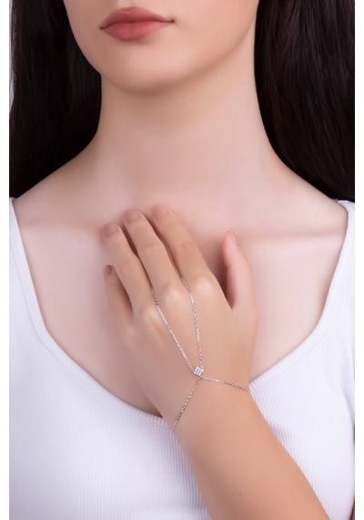 So Chic Niirvana 18 Ayar Beyaz Altın Kaplama 20 Cm Gümüş Şahmeran Rodyum