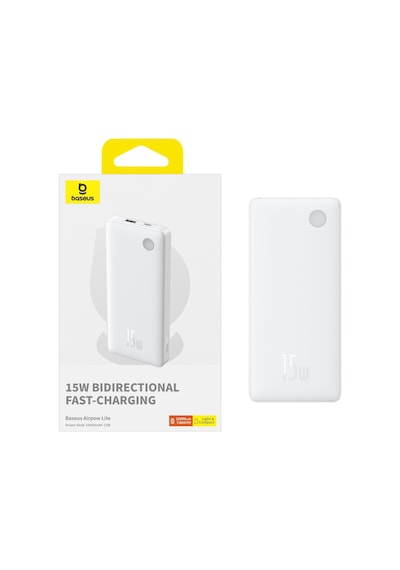 Baseus Airpow Lite Power 10.000 mAh 15W Powerbank Beyaz