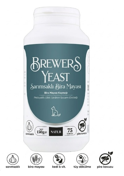 Natur Brewers Yeast 75 Tablet Tüy Dökülme Karşıtı, İştah Açıcı Ve Doğal Parazit Kovucu B Vitamini
