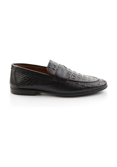 Siyah Hakiki Deri Erkek Loafer Ayakkabı E01594004103 Siyah