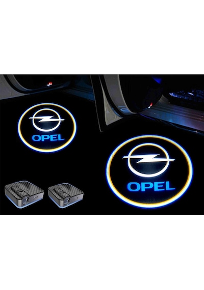 Opel Pilli Yapıştırmalı Kapı Altı Led Logo 2 Adet