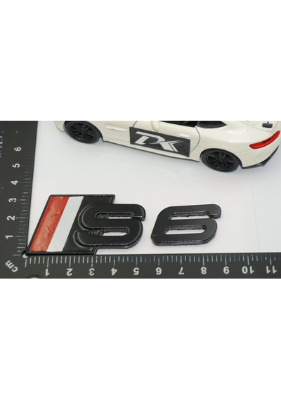 Dk Tuning S6 Siyah Gri Kırmızı Bagaj Logo Audi İle Uyumlu