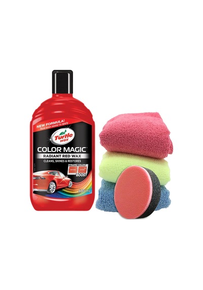 Turtle Wax Renkli Cila Kırmızı 3 Adet Mikrofiber Bez Sünger