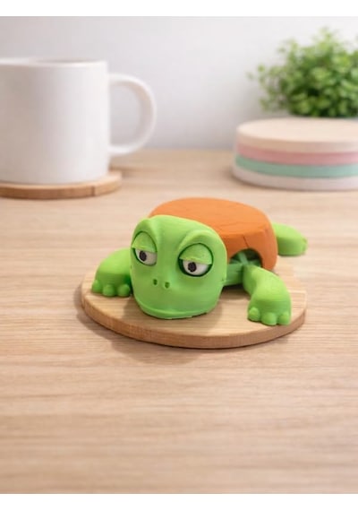 3d Baskı Kaplumbağa Hareketli Bardak Altlığı Eğlenceli Coaster Masaüstü Dekor Ofis & Ev Aksesuarı Çok Renkli