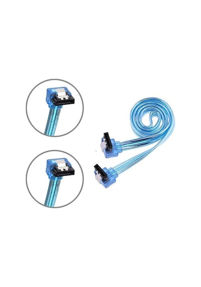 Sata Iıı Metal Kilitli İki Ucu 90 Derece Dik Açılı Kablo 45cm