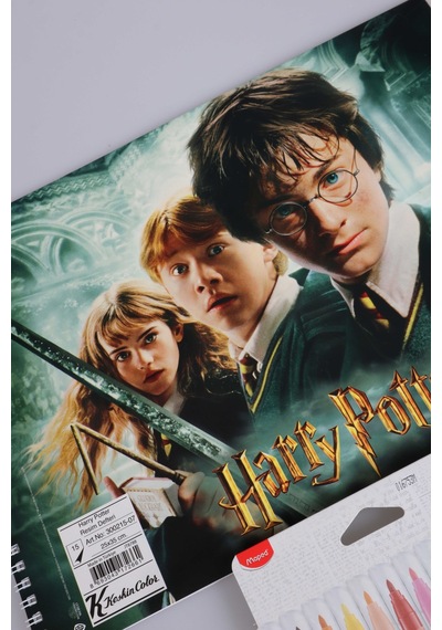 Maped X Dekomus Lisanslı Harry Potter 12'li Keçeli Kalem Ve Büyük Boy Resim Defteri Seti Magic School Collection Altın