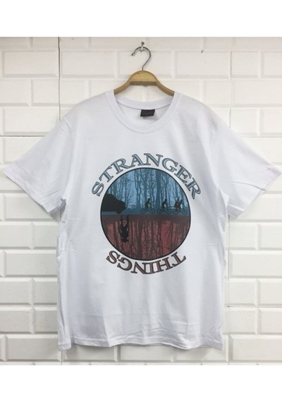 Stoned&Fame Unisex Beyaz Stranger Thıngs Baskılı T-shirt Beyaz