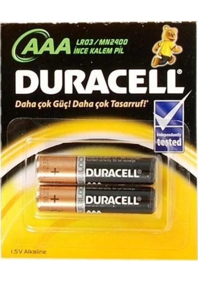 Mey İthalat Duracell Alkalin Pil Aaa 2'' Li Paket