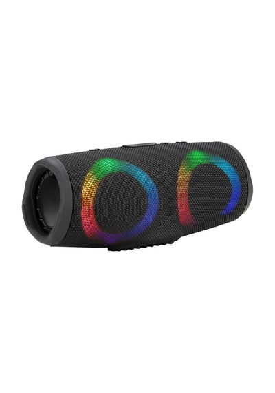 Rgb Led Işıklı Suya Dayanıklı Yükses Kaliteli Radyo Usb Aux Sd Kart Girişli Bluetooth 30cm Hoparlör Süper Bass Siyah - 889430347