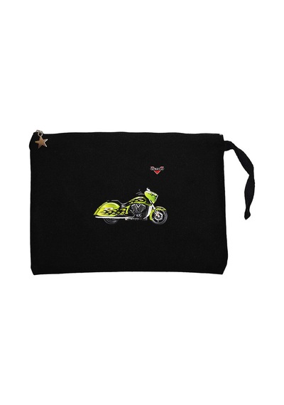 Victory Vison Green Siyah Clutch Astarlı Cüzdan / El Çantası Siyah