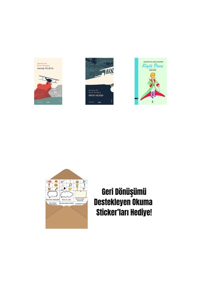Savaş Pilotu + Gece Uçuşu + Küçük Prens + Okuma Sticker'ları