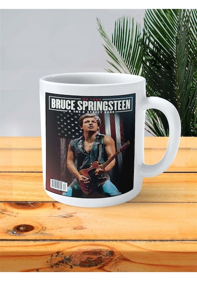 Bruce Springsteen Baskılı Kupa Bardak Kişiye Özel Desen 1 Çok Renkli