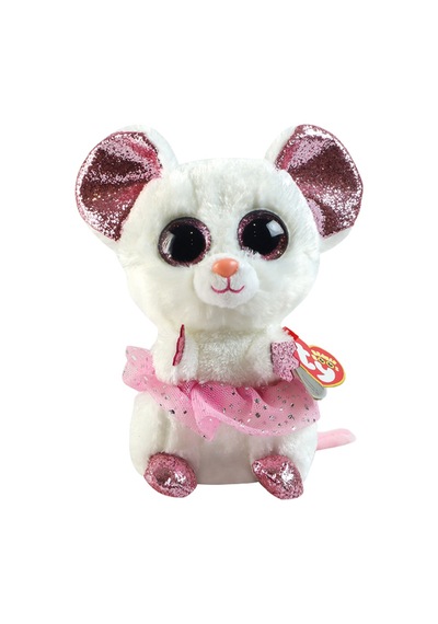 Ty Beanie Boos Tütülü Peluş Fare Nina 17 Cm Beyaz