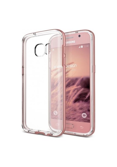 Verus Galaxy S7 İle Uyumlu Crystal Bumper Kılıf Rose Gold Rosegold
