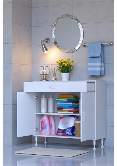 Eliusta Fre 90 Cm Çok Amaçlı Dolap 1 Raflı Tek Çekmeceli Banyo Mutfak Dolabı 90x88x32,5 Cm Organizer Dolap Beyaz Eliusta Fre 90 Cm Çok Amaçlı Dolap 1 Raflı Tek Çekmeceli Banyo Mutfak Dolabı 90x88x32,5 Cm Organizer Dolap Beyaz