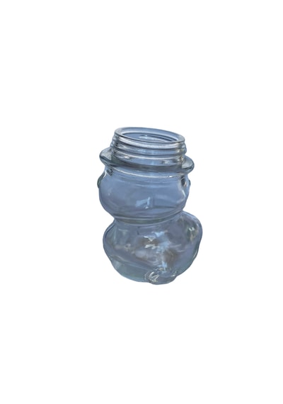 Ayı Cam Şişe - Mantar Tıpalı Ayı Şeklinde Cam Şişe - 75 Ml 5 Adet