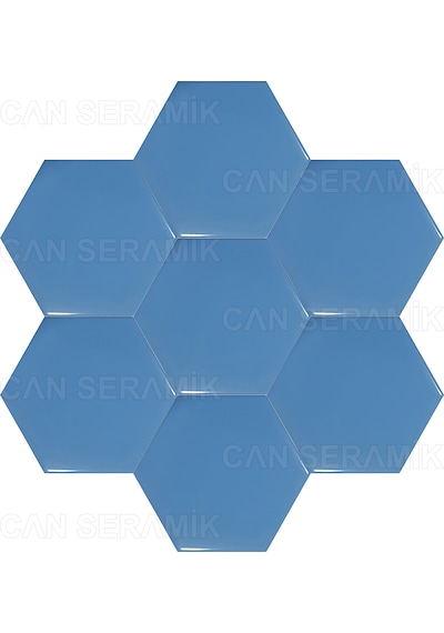 Can Seramik - 15x17 Cm. Altıgen Çini Karo N11.90