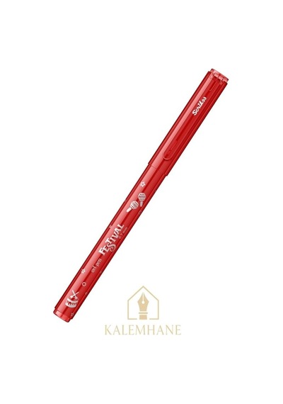 Kalemhane Scrikss " Kırmızı " Festival Roller Kalem - Dış Renk İle Yazı Rengi Aynıdır Çok Renkli