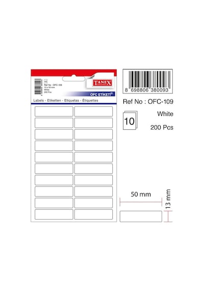 Ofc-109 Beyaz Etiket Poşet