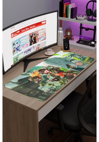 Gaming Genshin Impact Anime Gacha V2 - 90x40 Xxl Gaming Mouse Pad Fare Altlığı