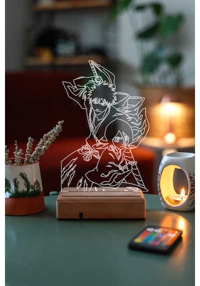 Modiwa Design Bleach Ichigo & Rukia 16 Renk Anime Gece Lambası