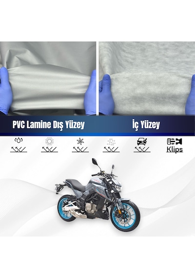 Arora Sk 250 K Su Geçirmez Motosiklet Brandası 4 Mevsime Uygun Mo