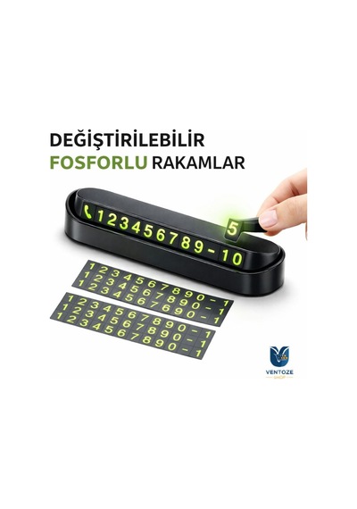 Fosforlu Aç-kapa Araç Numaratörü Park Telefon Numarası Gösterge Aparatı
