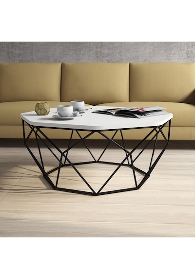 Variant Diamond Metal Orta Sehpa - Beyaz