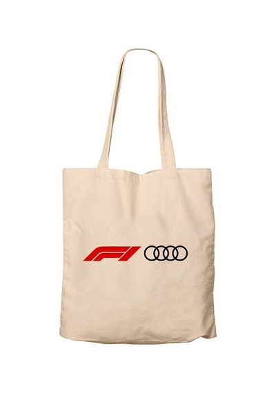 F1 Audi Logo Krem Kanvas Bez Çanta Krem