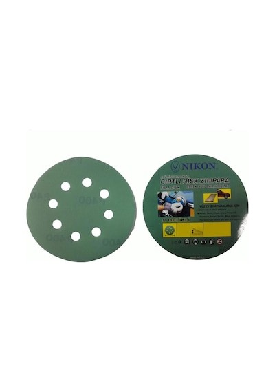 Nikon 52041 Kırılmaz Yeşil Cırt Zımpara 125x240 Kum 8 Delikli 77552099
